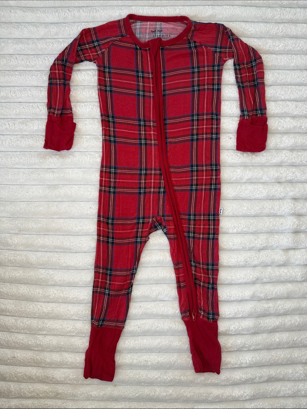Little Sleepies Holiday Plaid Zippy